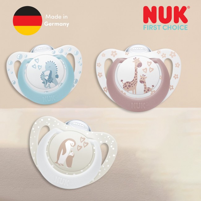 NUK Цуцла Лажалка анатомска силикон 1/box "First Choice Night" (0-36м.)